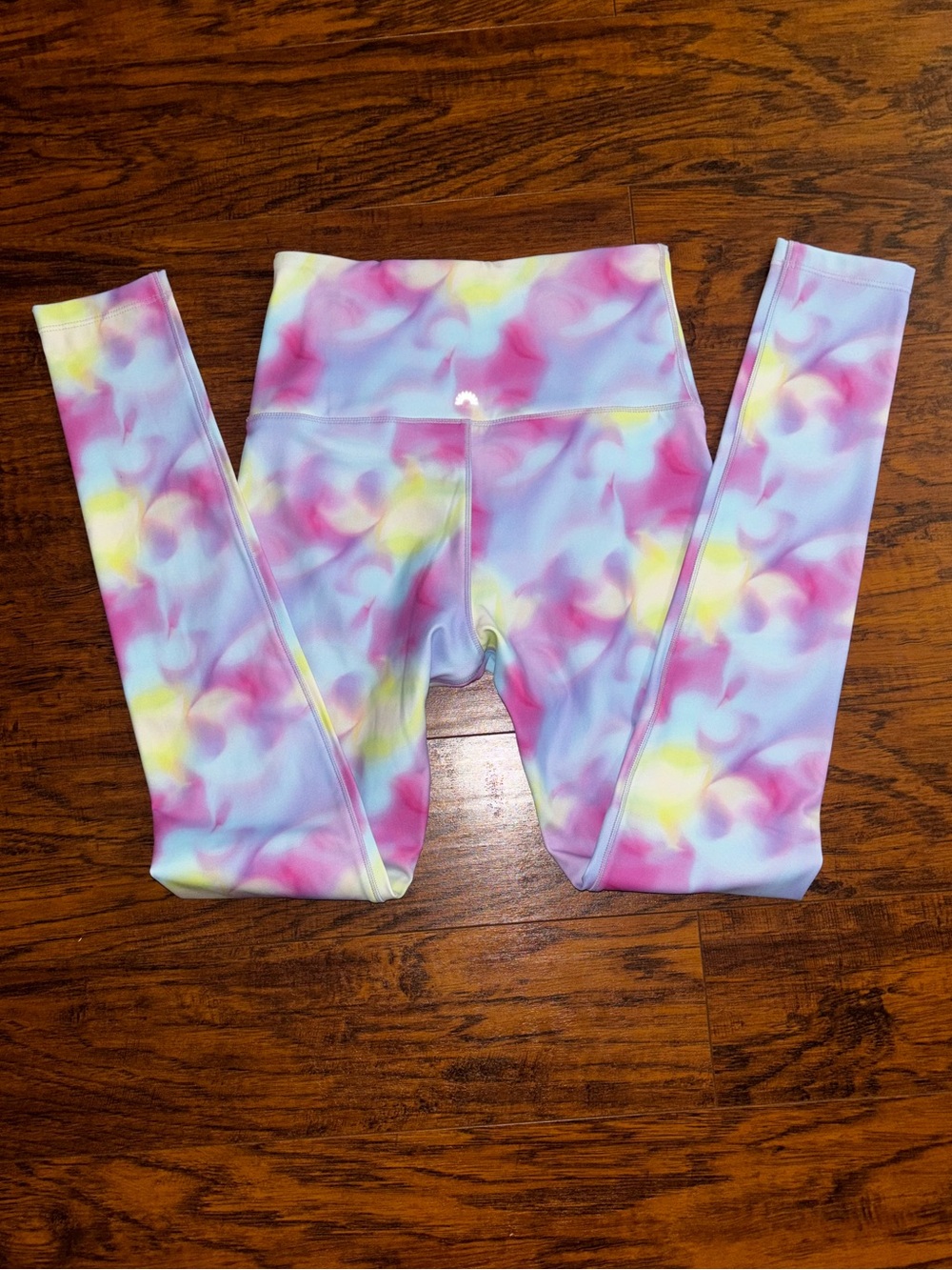 Cozi Leggings Tie-Dye Pastel Pink Blue Yellow Neon Retro Tights + Back Pocket